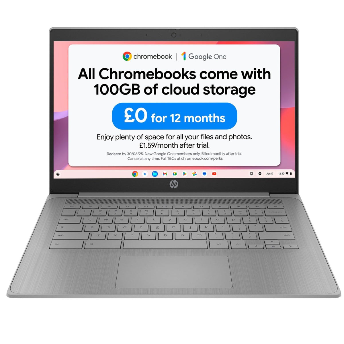 HP Chromebook 14" | Intel N100 Processor | 8 GB RAM | 128 GB UFS | Full HD