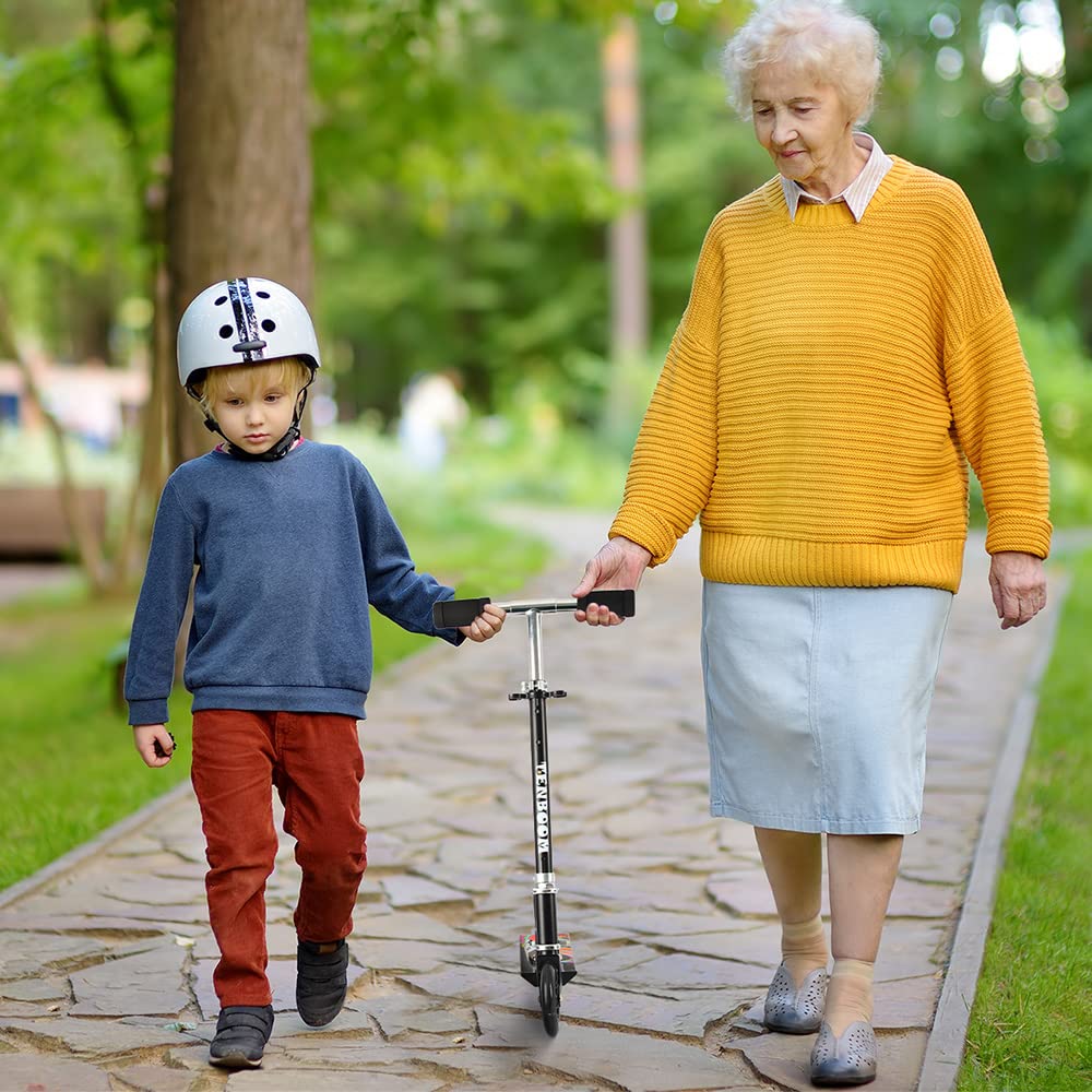 TENBOOM Kids Scooter with LED Light-Up Wheels — Adjustable Height, Aluminium Frame