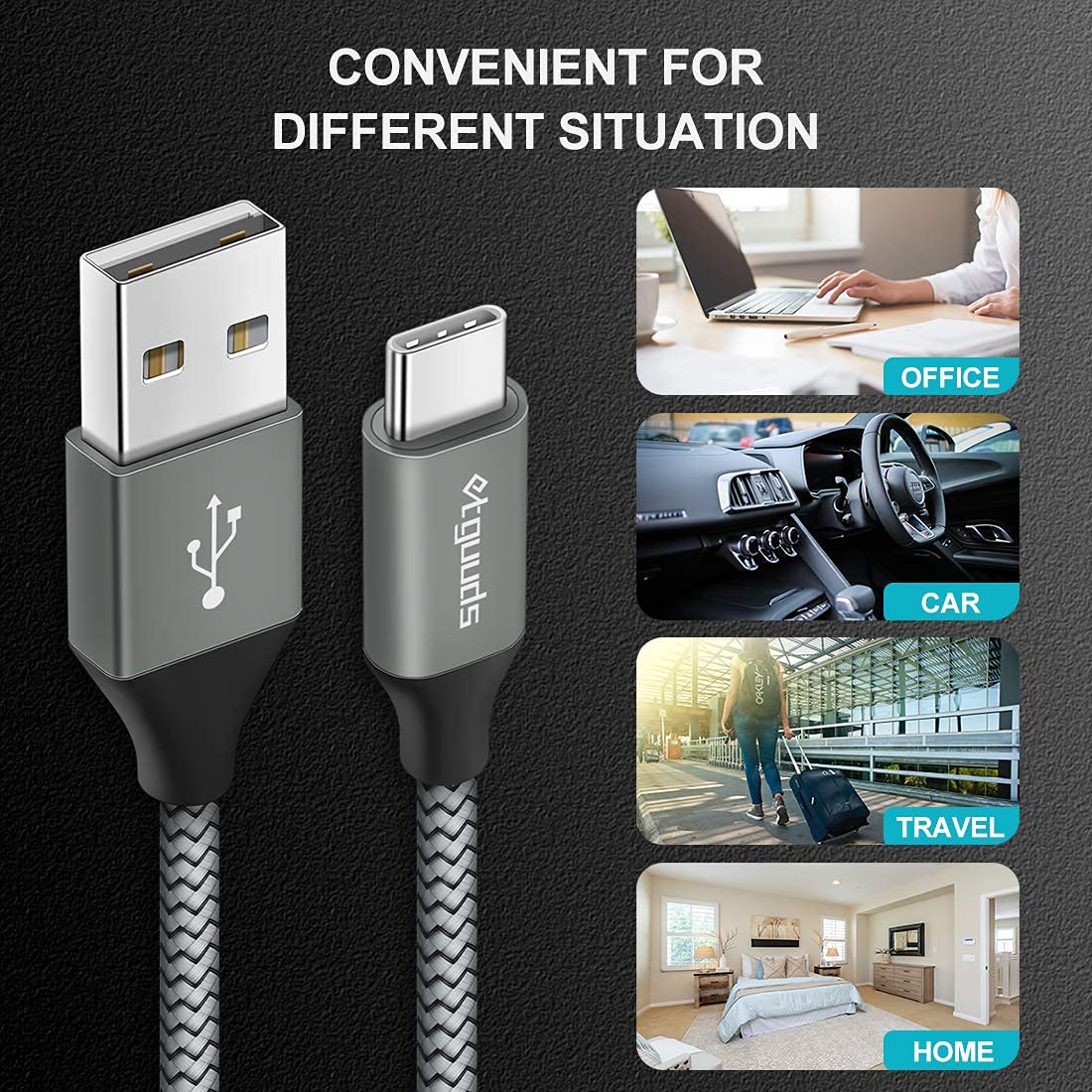 etguuds Extra-Long USB C Charger Cable 3M, USB A to USB C Cable