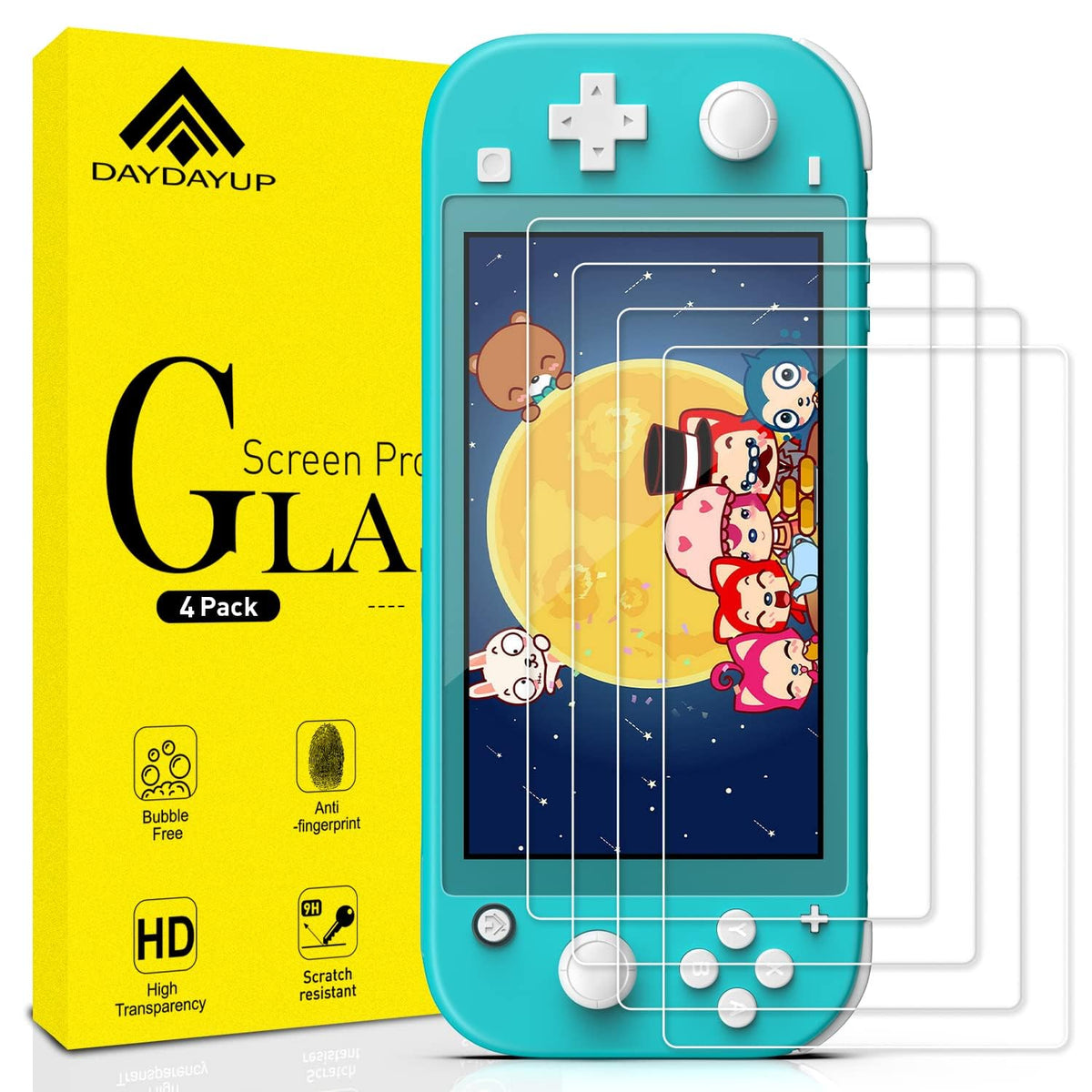 daydayup [3 Pack] Screen Protector Tempered Glass for Nintendo Switch - Hestia Goods Transparent HD Clear Anti-Scratch Screen Protector for Nintendo Switch