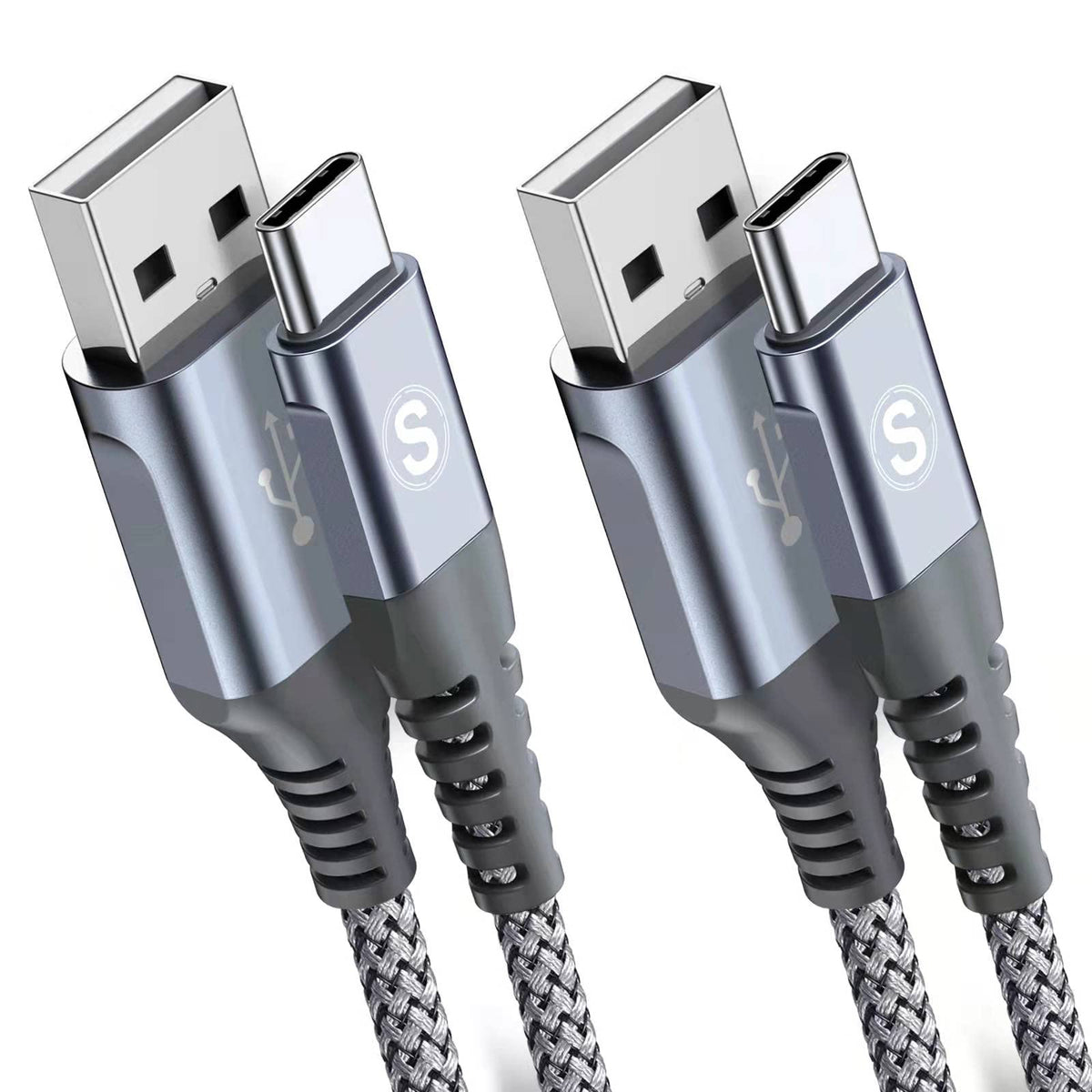 2-Pack 2M USB C Cable 3.1A Fast Car Charger Cable Compatible for iPhone 17 air 16 15 Plus Pro Max, Samsung Flip/Fold 7 6 5 4 3 S26 S25 S24 S10 S20 S21 S22 S23 A16/15/14/13/12 A35/A34 A56/55/54, Pixel