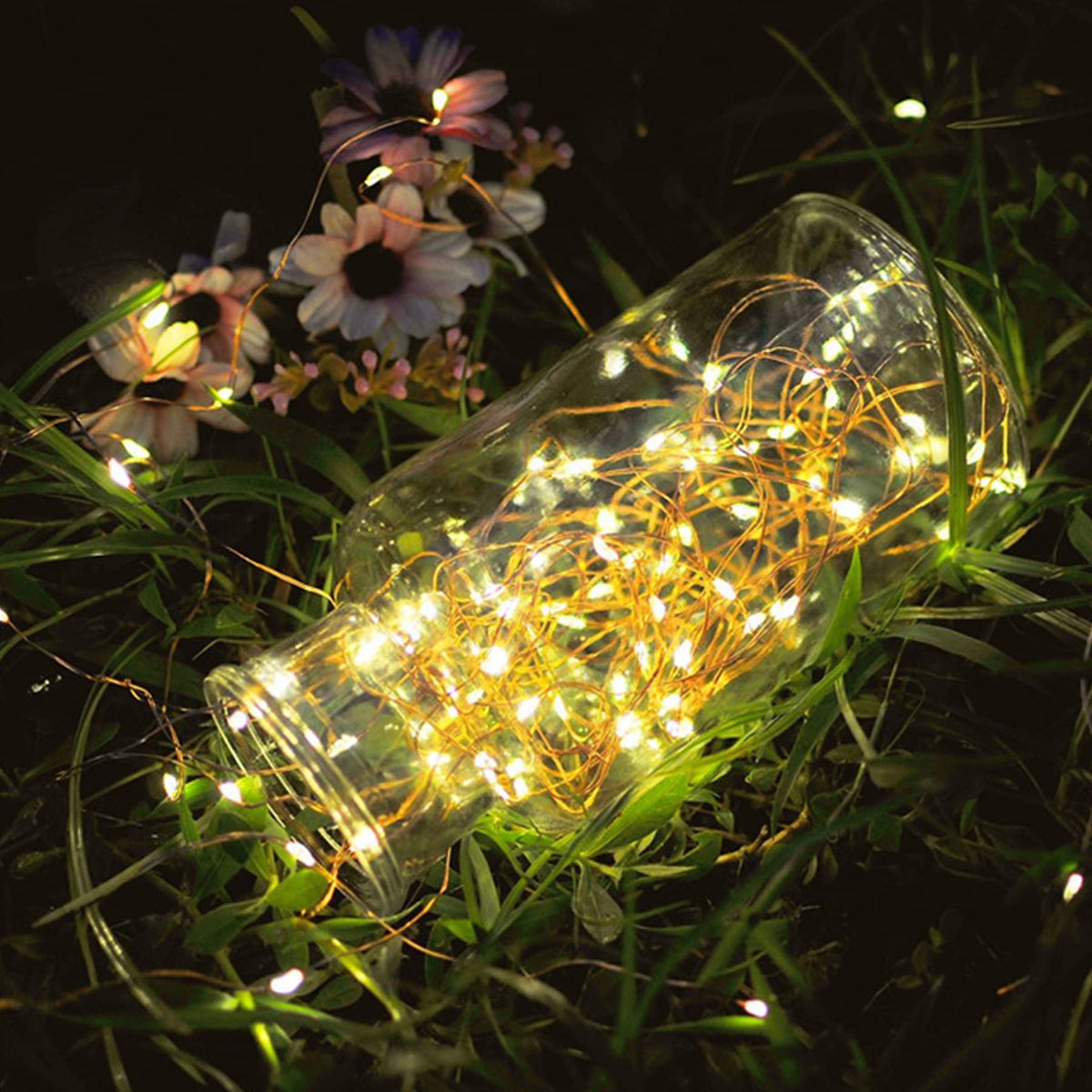 Lezonic 2Pack Solar String Lights Waterproof,12M/40Ft 120LED Garden Lights