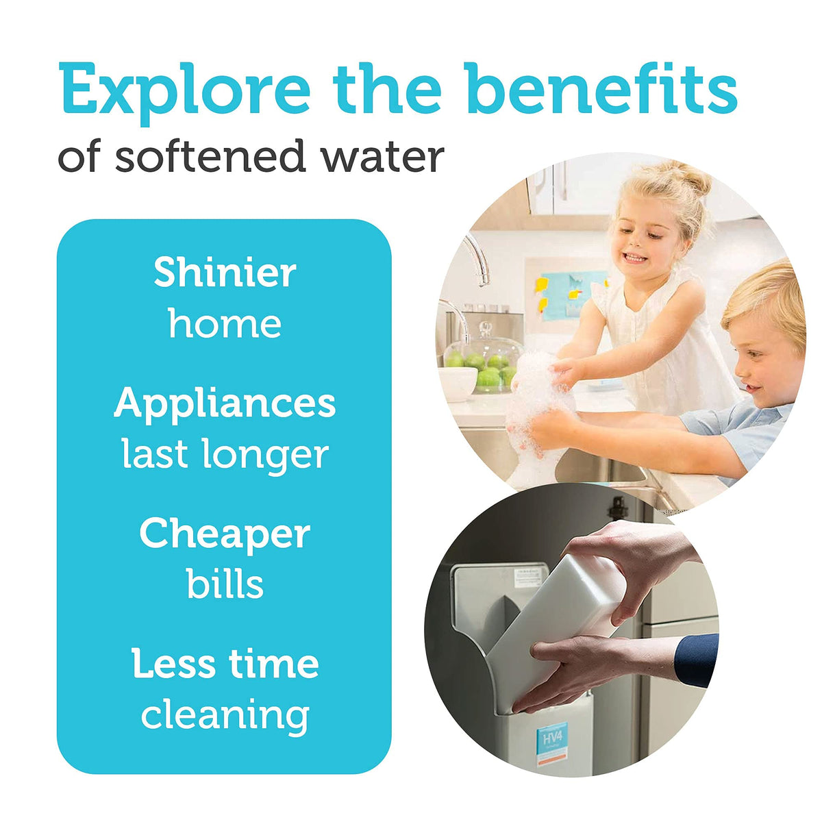Harvey Block Salt for Water Softeners | Original Pure Grade A Food Quality Salt | 3 Bags, Securely Boxed | Each Bag Contains 2 Blocks | Efficient Softening Solution