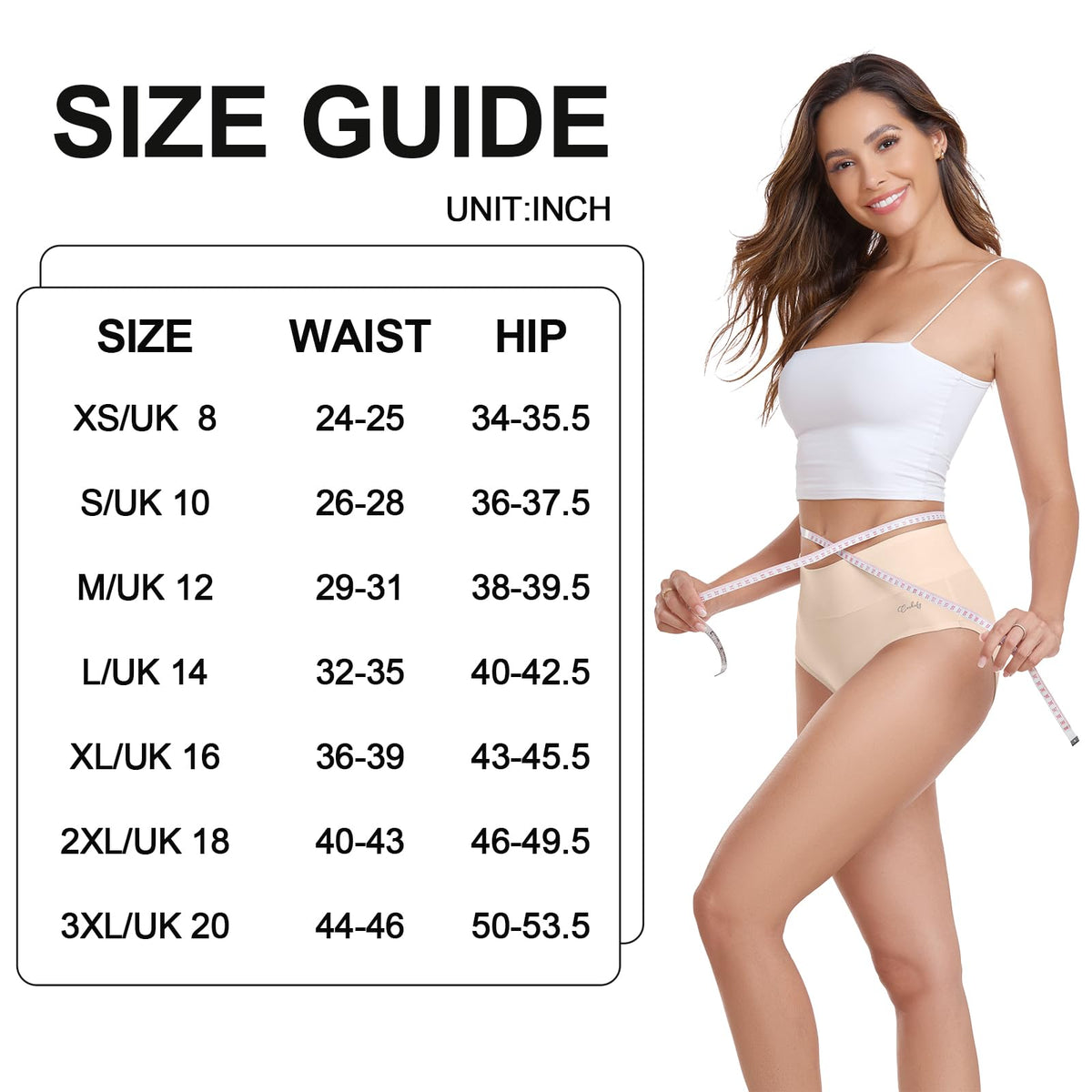 coskefy Underwear Women, High Waisted Cotton Knickers Ladies Full Briefs Soft Panties Slight Tummy Control Pants 5 Pack