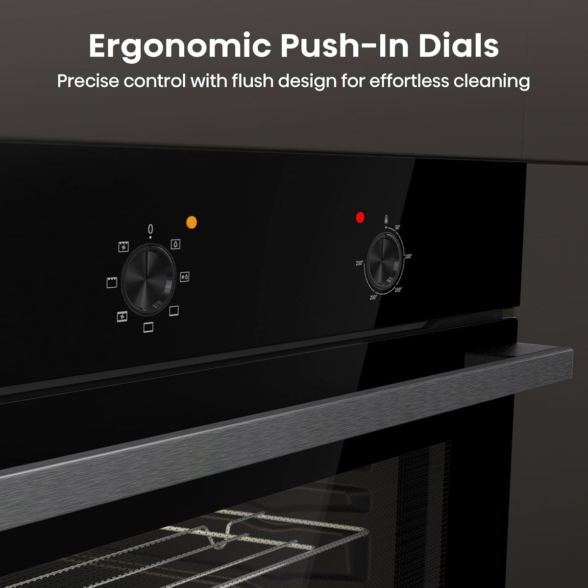 Hisense BI62020ABGUK - Built-in 60L Electric Single Oven - Black - 530x595x595 mm (DxWxH) - A Rated, Extra Large