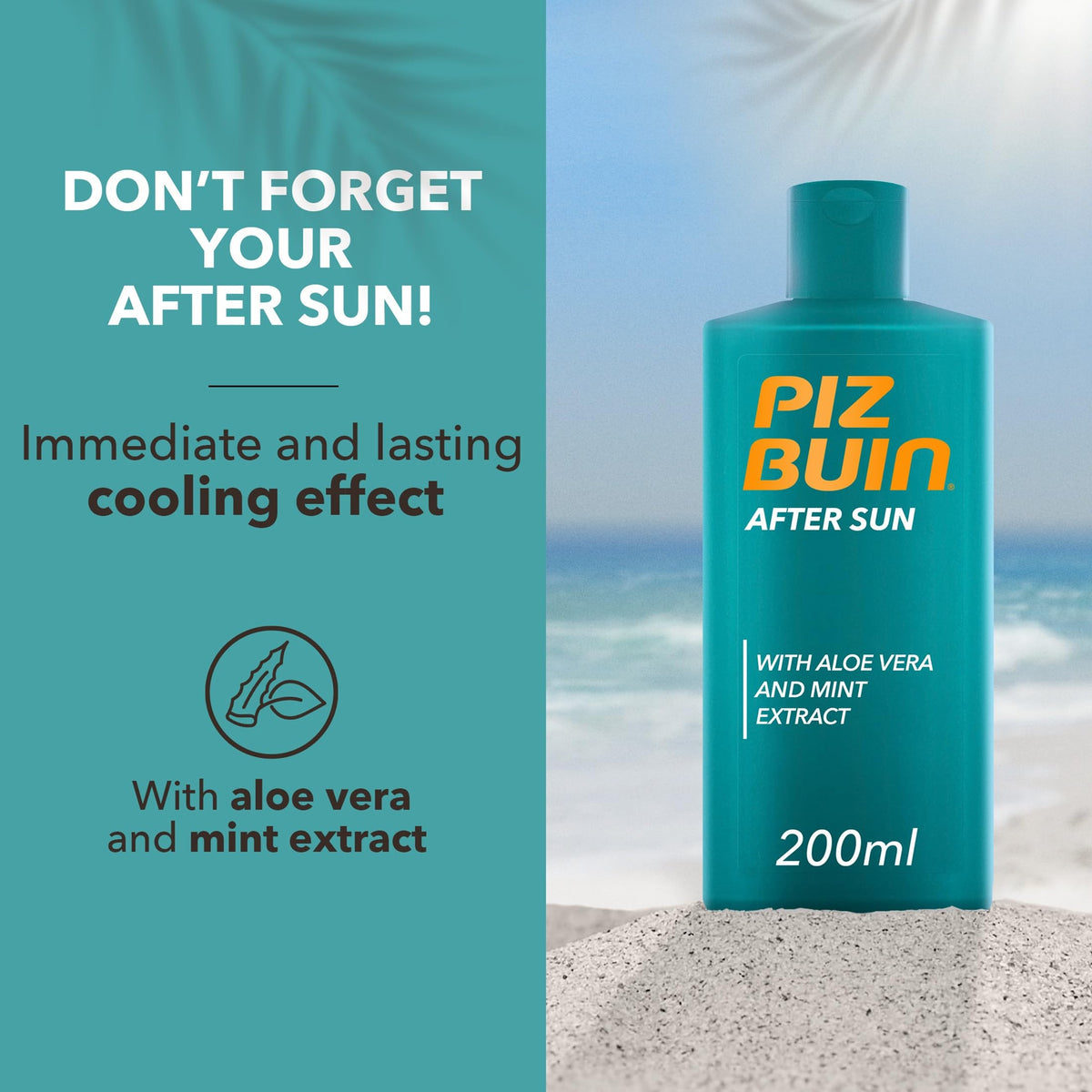 Piz Buin Moisturising Sun Lotion SPF 50+ (200ml), Triple-Resistance Sunscreen with UVA/UVB Filters, Protective and Hydrating Skincare for UV Exposure