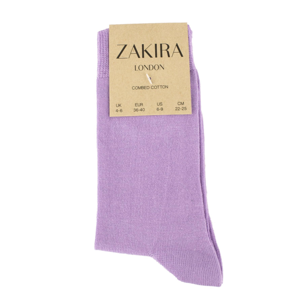 ZAKIRA Combed Cotton Dress Socks, Crew Socks