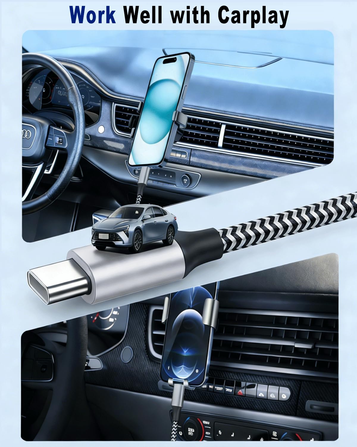 USB C Charger Cable,3Pack 1.8M/6FT USB to USB C Cable,Type C Fast Charging