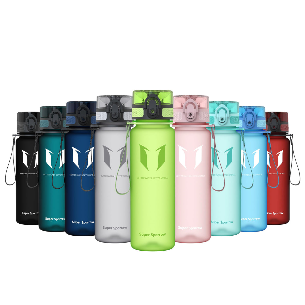 Sparrow Water Bottle 500ml/750ml/1L BPA-Free Tritan Drinks Bottle One-Click