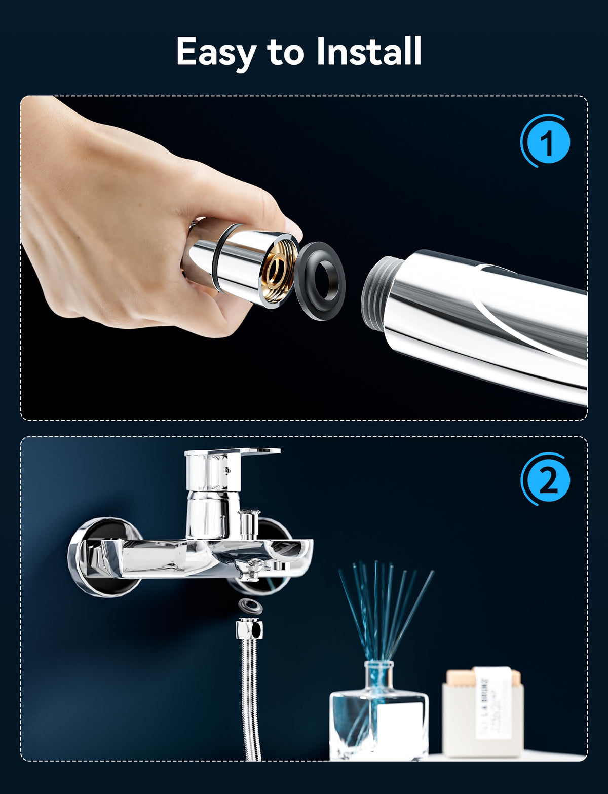 Magichome Shower Head, High Pressure Shower Head with 5 Spray Modes