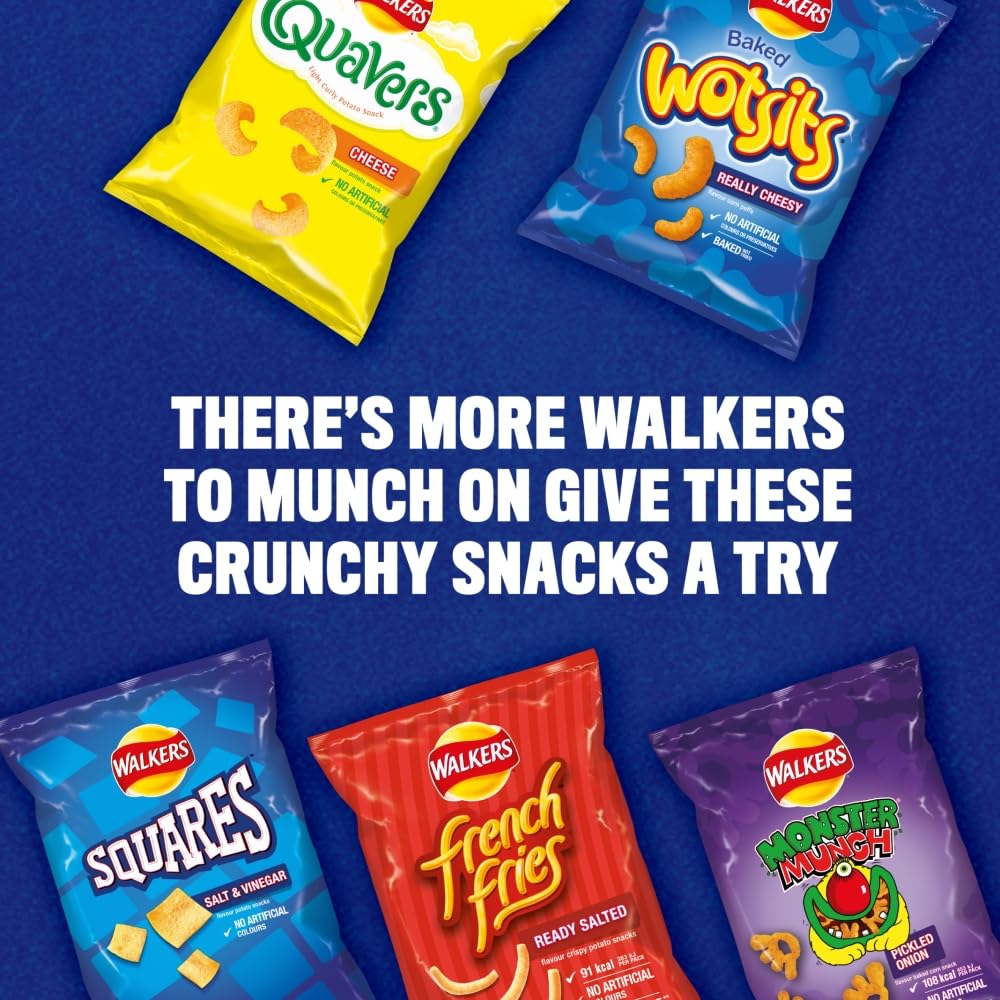 Walkers Wotsits Really Cheesy Multipack Snacks Crisps 20x16.5g