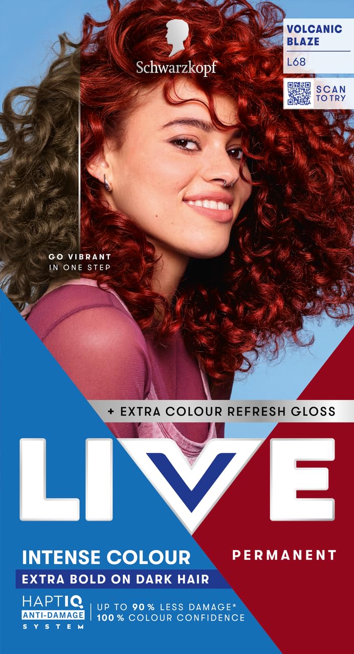 Schwarzkopf LIVE Intense Colour Hair Dye, 099 Deep Black