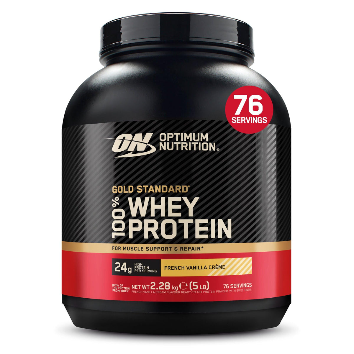 Optimum Nutrition Gold Standard 100% Whey Muscle Building and Recovery Protein Powder With Naturally Occurring Glutamine and BCAA Amino Acids, Double Rich Chocolate Flavour, Pack of 24, 24 x 31g