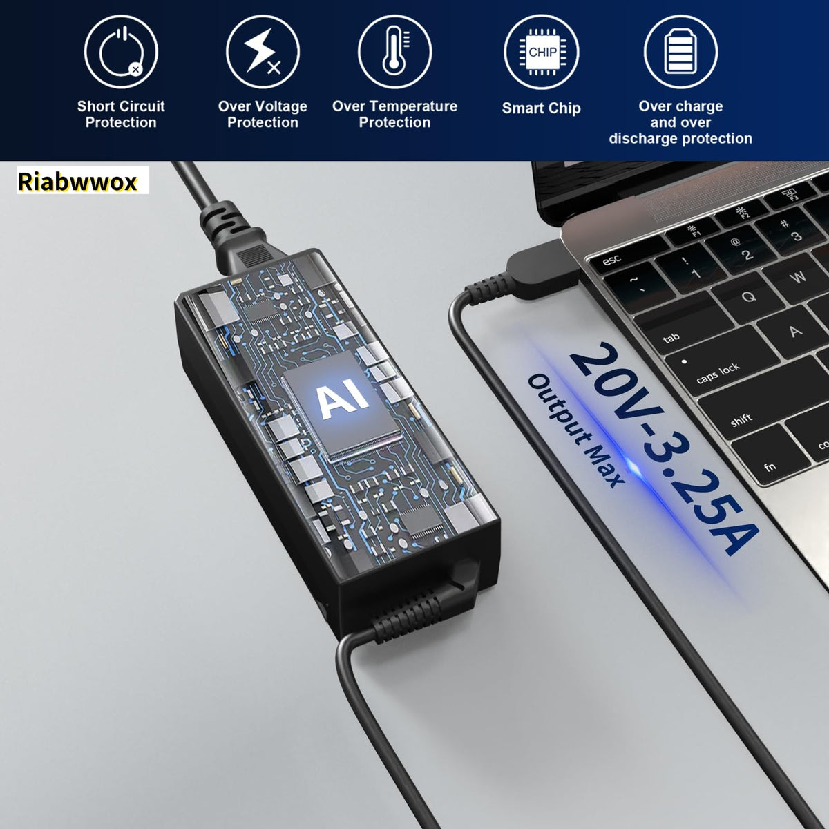 4.5 X 3mm 65W Laptop Charger Compatible with Dell Inspiron 15