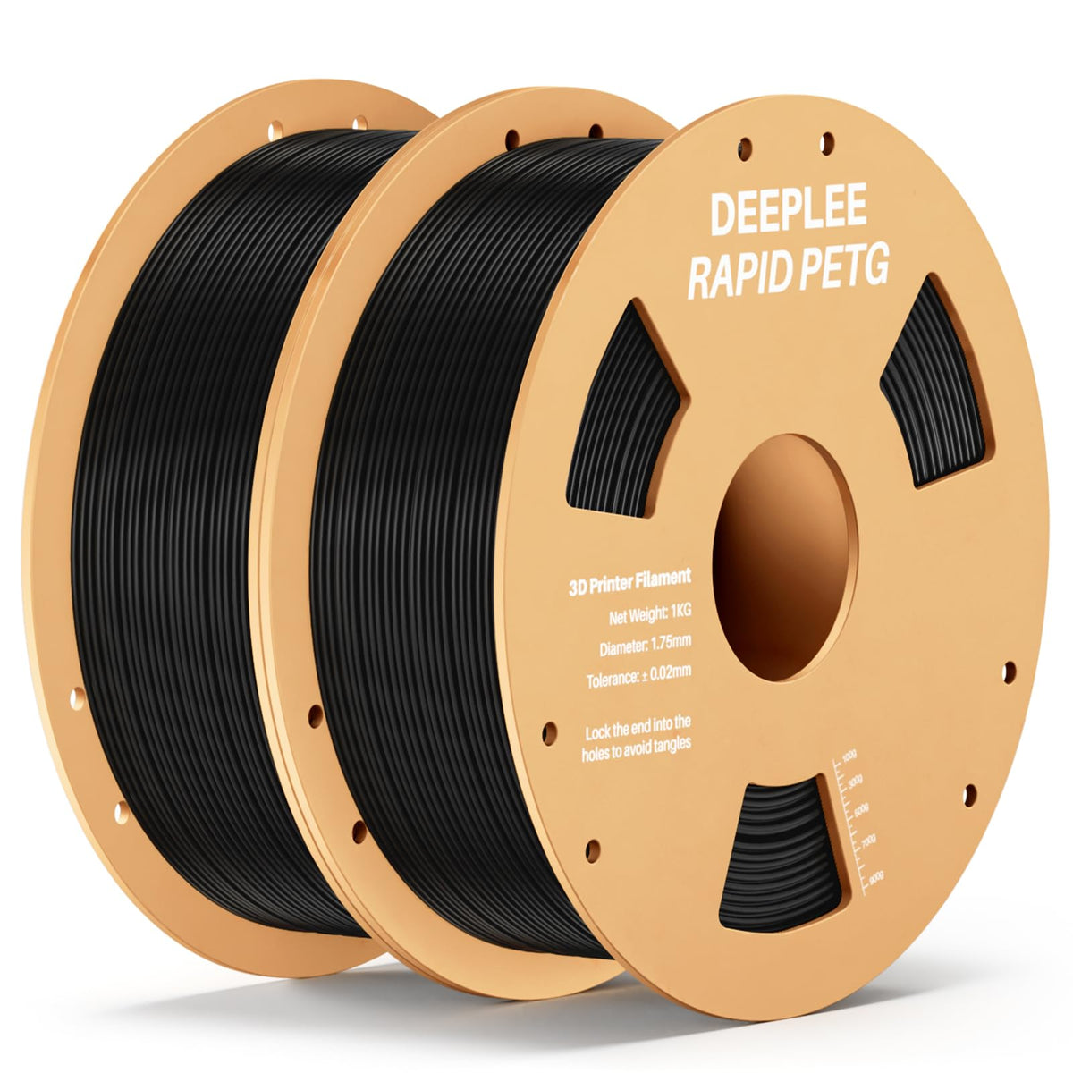 DEEPLEE Rapid PETG Filament 1.75mm Black 1KG