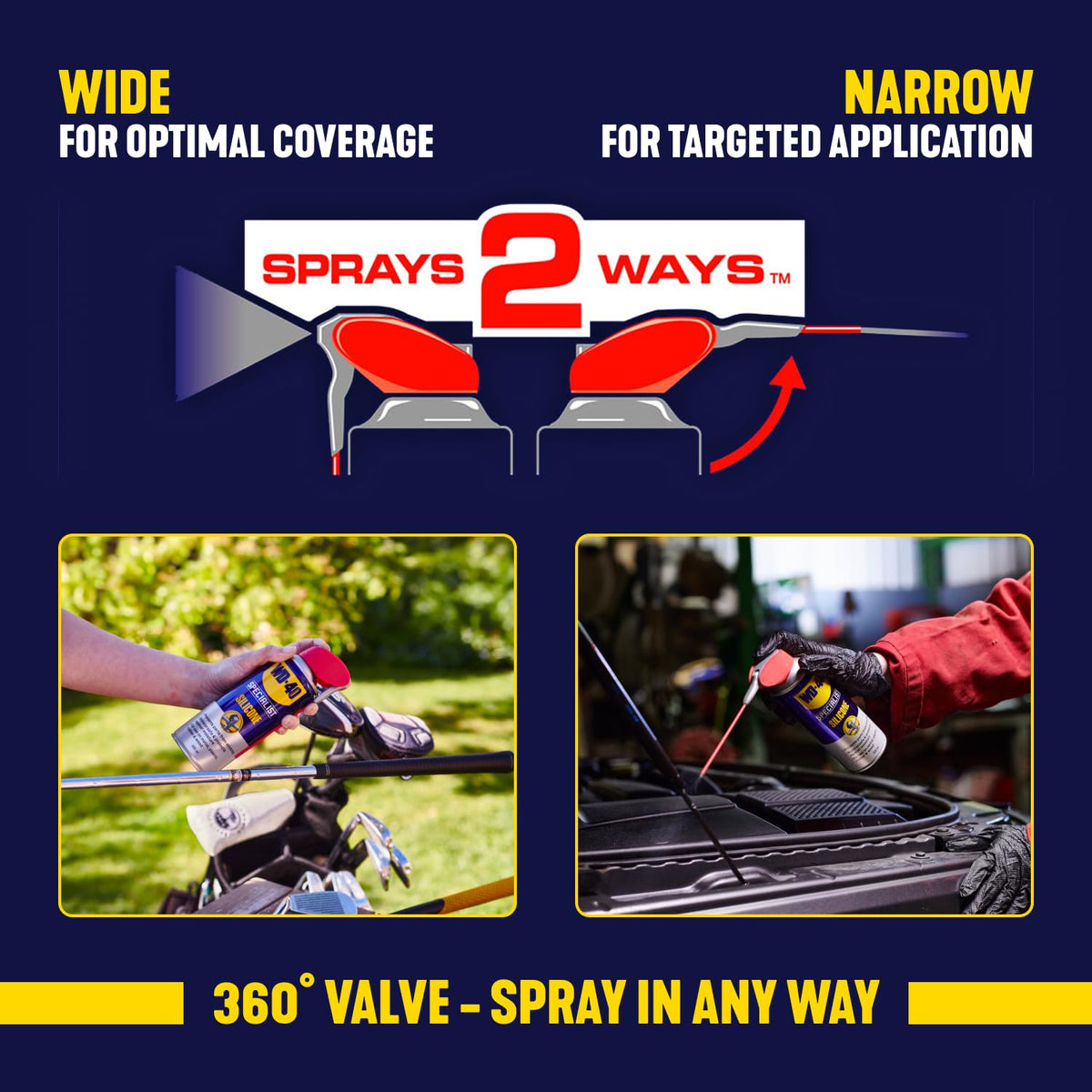 WD-40 Specialist Silicone Lubricant Spray, Smart Straw, All-Weather, 400ml