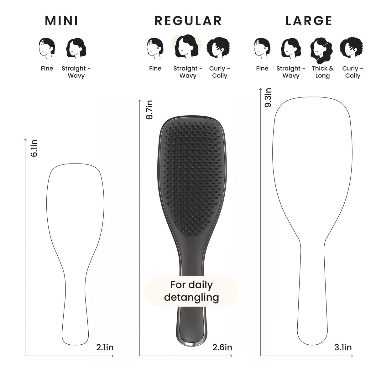 Tangle Teezer The Ultimate Detangler Straight to Curly Hairbrush
