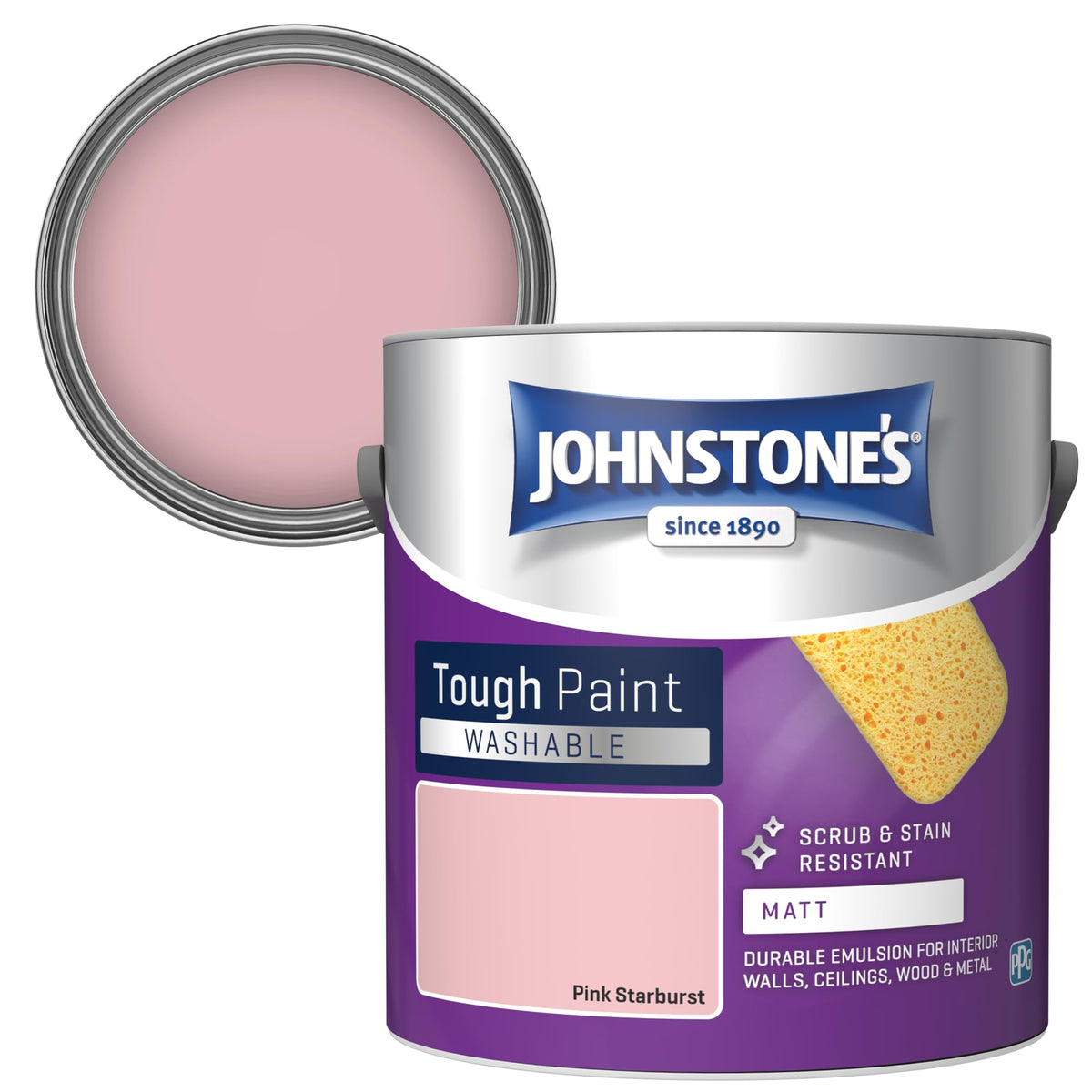 Johnstone's - Washable Matt Wall & Ceiling Paint - Rosebud - 2.5L