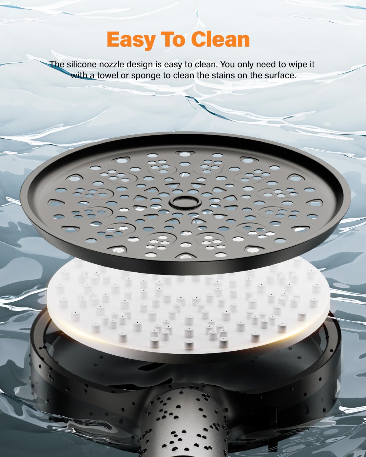 Cobbe Hard Water Filter Shower Head with 1.5m Hose and Holder