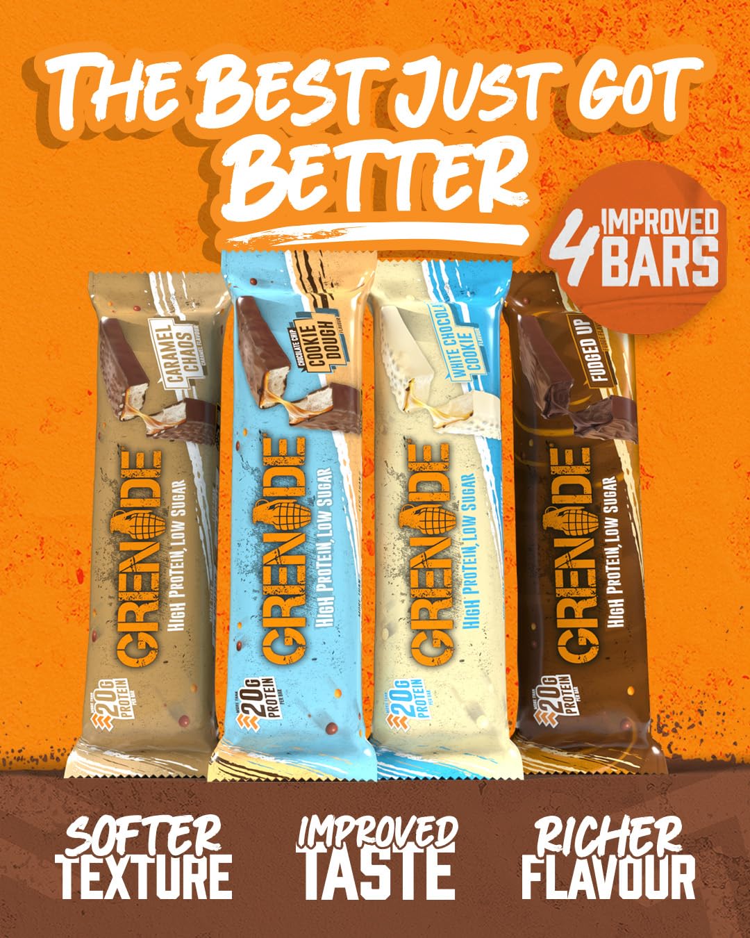 Grenade Chocolate Chip Salted Caramel Protein Bars, 12 x 60 g