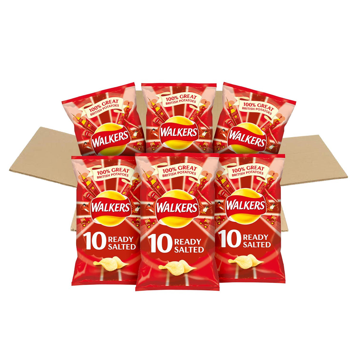Walkers Baked Snacks Sea Salt 6 x 22g
