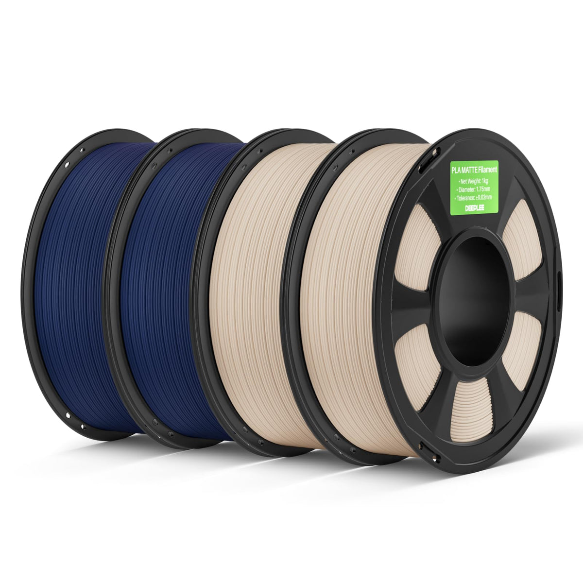 DEEPLEE Matte PLA Filament 1.75mm Matte Black 1kg(Plastic Spool)
