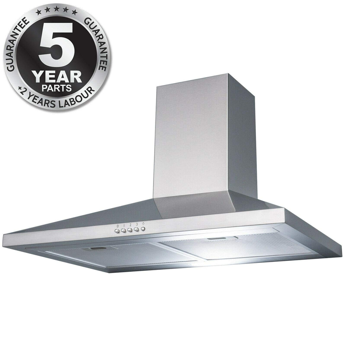 SIA 60cm Chimney Cooker Hood Kitchen Extractor Fan, Black, CHL60BL