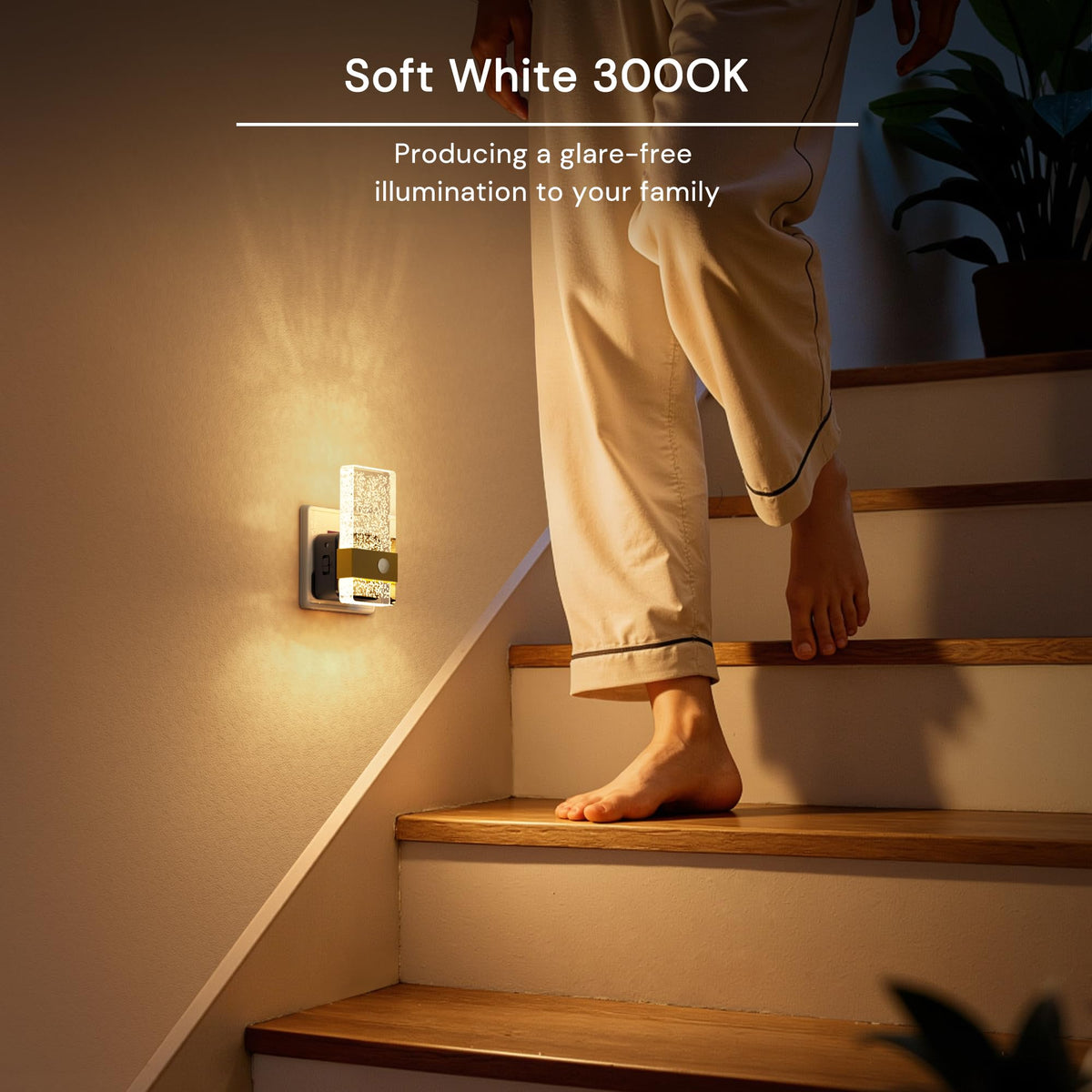 LOHAS-LED Night Light Plug in Wall with Motion Sensor, Dimmable Night Light