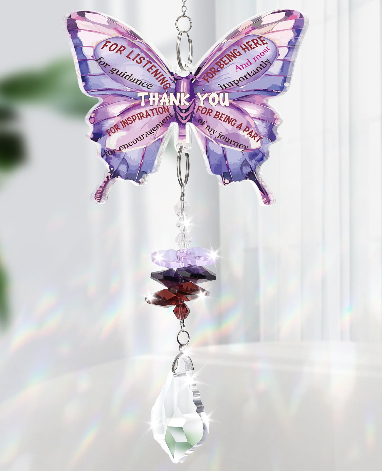 Teacher Gifts for Women, Acrylic Hanging Decoration Thank You Teacher Gifts, Appreciation Gift for Teacher Mentor, Perfect for Teachers Day, Christmas, Birthday,End of The Year