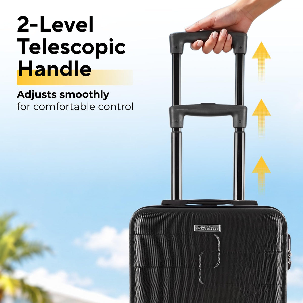 WORLD EXPLORER Cabin Suitcase 55x40x20cm, 34L Carry-On Cabin Bag, Dark Grey