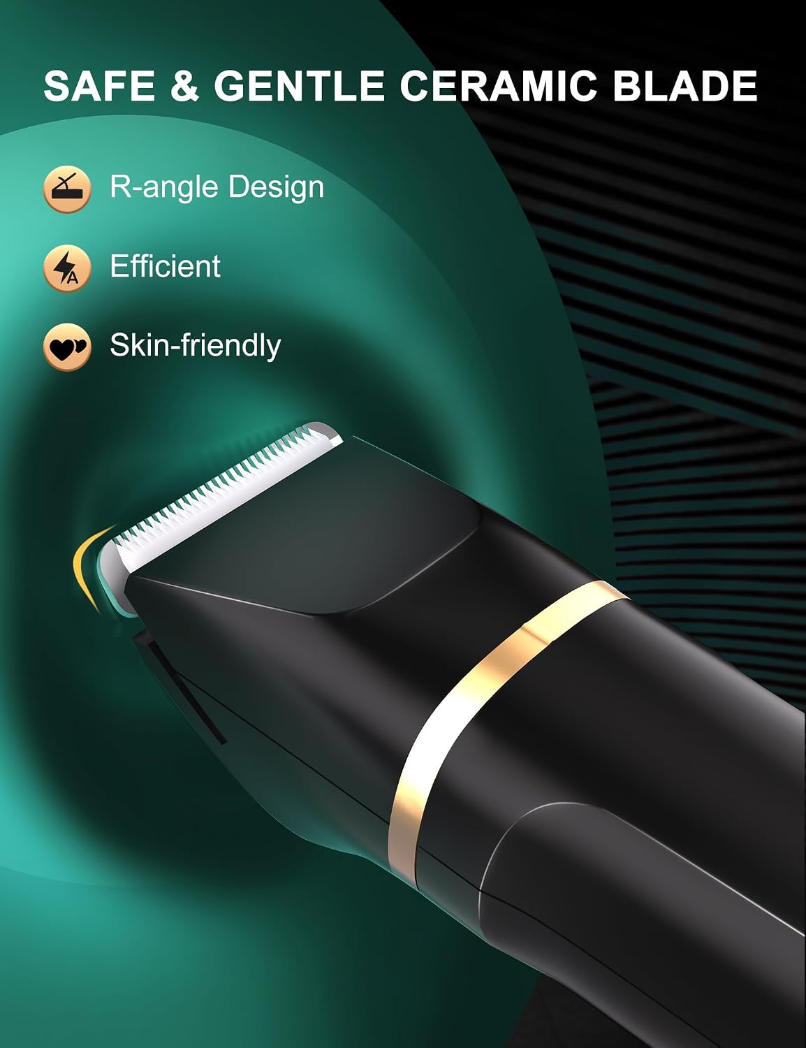 Body Trimmer Men 3 in 1, Pubic & Ball Trimmer Man IPX7 Waterproof, Rechargeable Body Shavers for Men with 2 Combs, Painless Nose Hairs Trimmer for Man,Wet & Dry