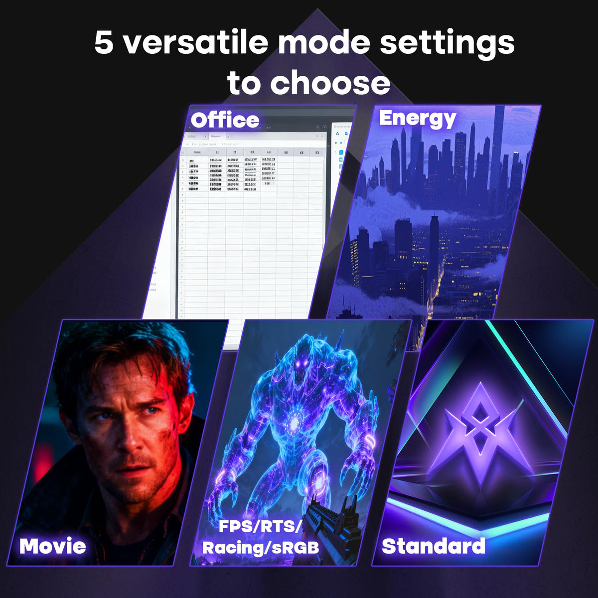 Amzfast 24 Inch 200Hz Gaming Monitor, FHD 1080P Fast IPS, 1ms MPRT, Adaptive Sync, AI-Crosshair, 110% sRGB, HDR, Low Blue Light, HDMI2.0&DP1.4, VESA75x75mm for PC Desktop Laptop PS5 Xbox, G24X1W