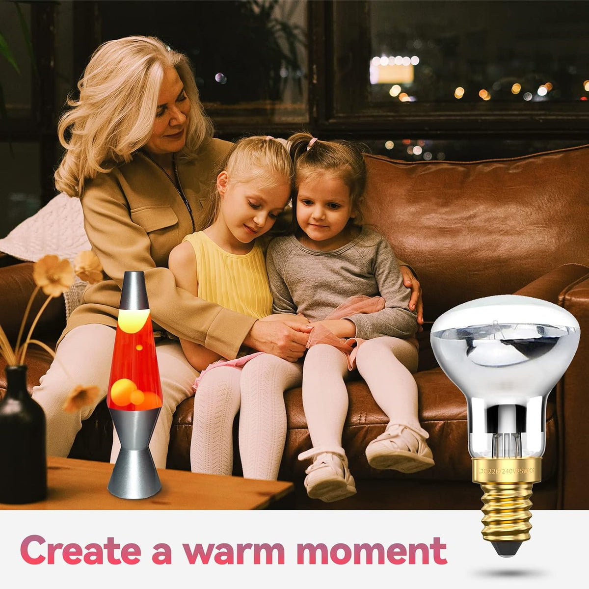 Bonlux 2X R39 E14 Reflector Bulbs Spot Lights Dimmable Lava Lamp 25W Super Bright Small Edison Screw Base SES Energy Saving Light Bulbs Warm White 2400-2600K 360 Degree Wide Beam Angle 240V