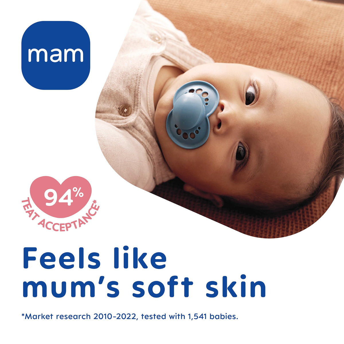 MAM Original Dummies, 18-36M, 2 Pack, Orthodontic Design, Blue/Green