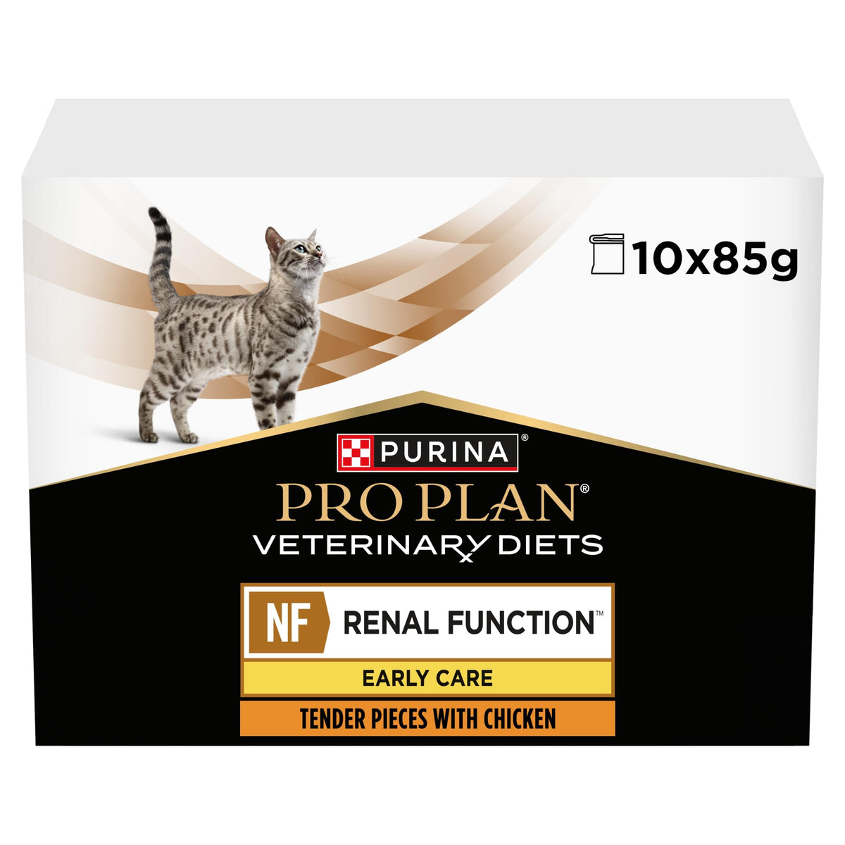 PRO PLAN VETERINARY DIETS UR Urinary Chicken Wet Cat Food 10x85g (Pack of 4)