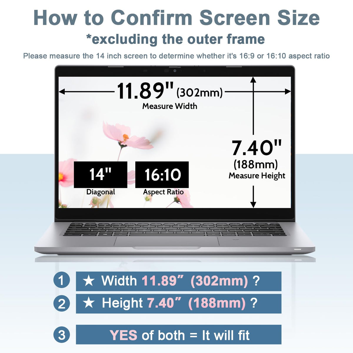 IPROKKO Laptop Privacy Screen 13.3 Inch 16:9 Anti-Blue Light Filter
