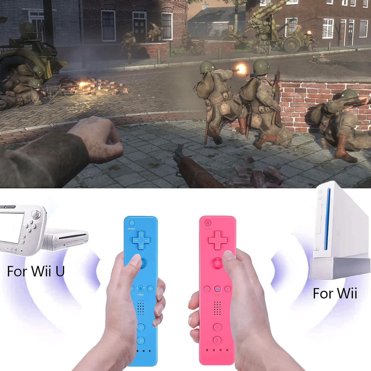 Wii Controller 2 Pack,Remote Controller Compatible with Nintendo Wii/Wii U