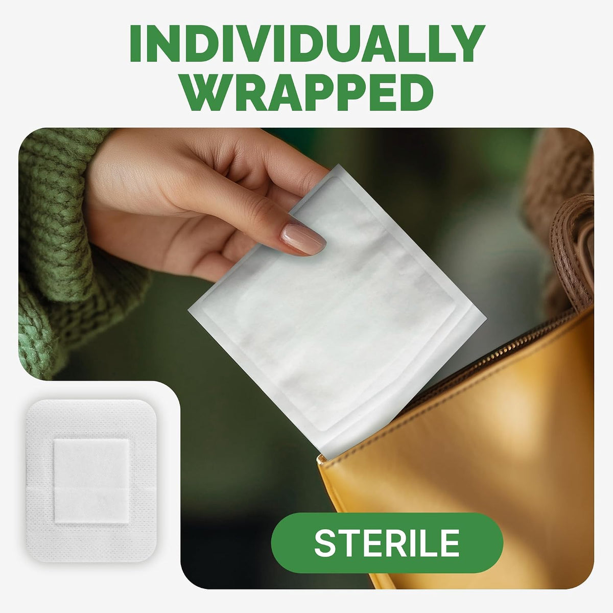 Sterile Adhesive Wound Dressings – Pack of 30 Assorted Sizes (6×7, 8×10, 8×15) – Individually Wrapped, Breathable Surgical Plasters for Post-Operative Wound Care & Medical Device Fixation