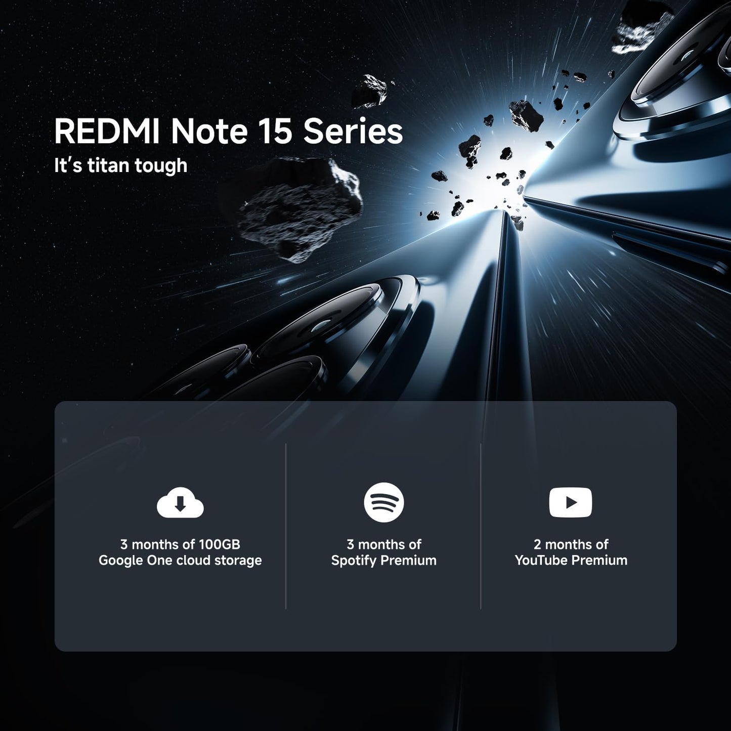XIAOMI Redmi Note 15 5G, Smartphone 8+256 GB, Ultra-slim Design, IP65 Water Resistance, 108MP Super-clear Camera, 6.77" FHD+ Display, Glacier Blue, Warranty 2 years, Charger Not Included | 120Hz, 25098RA98G