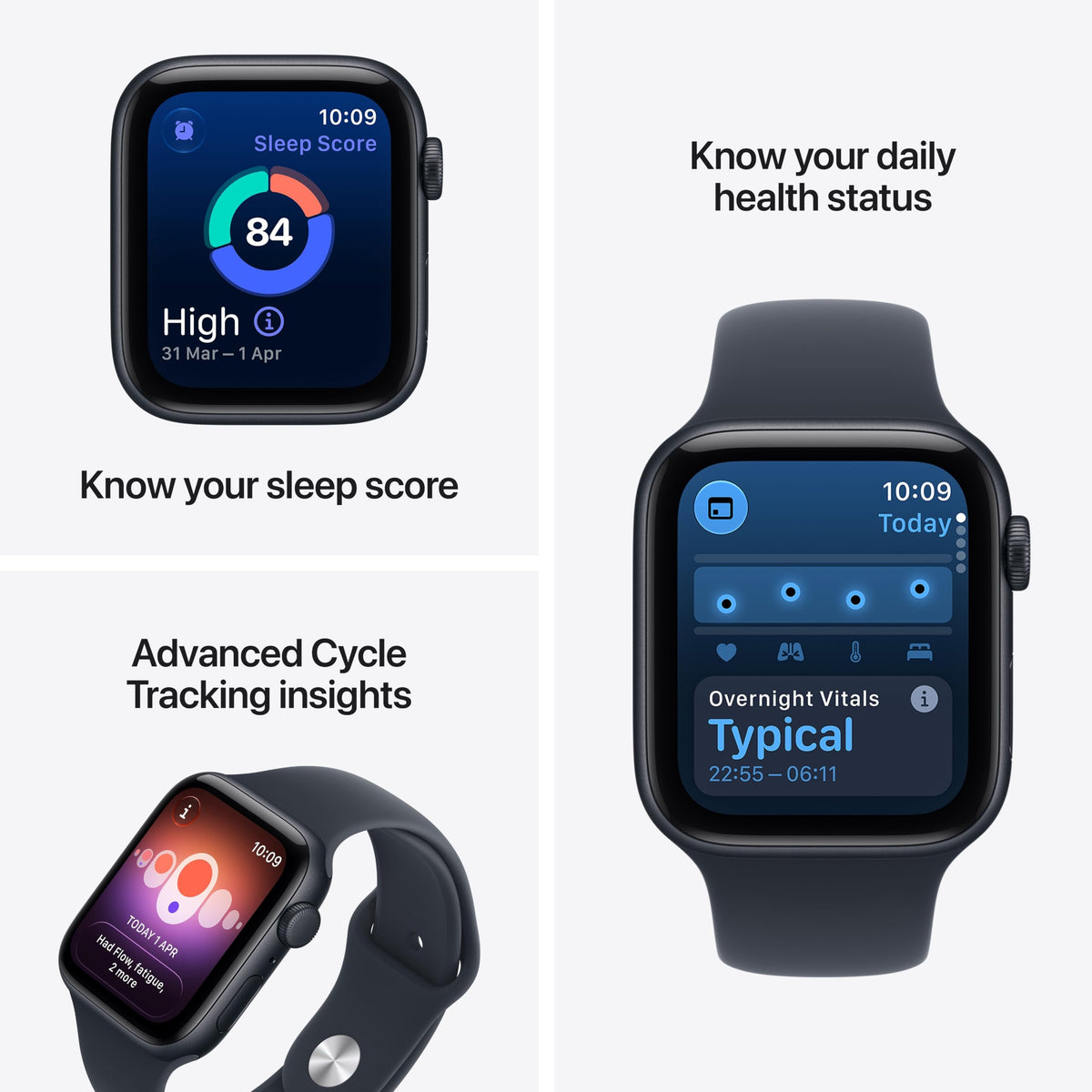 Apple Watch SE 3 GPS 40mm Smartwatch with Starlight Aluminium Case with Starlight Sport Band M/L. Fitness and Sleep Trackers, Heart Rate Monitor, Always-On Display, Water Resistant