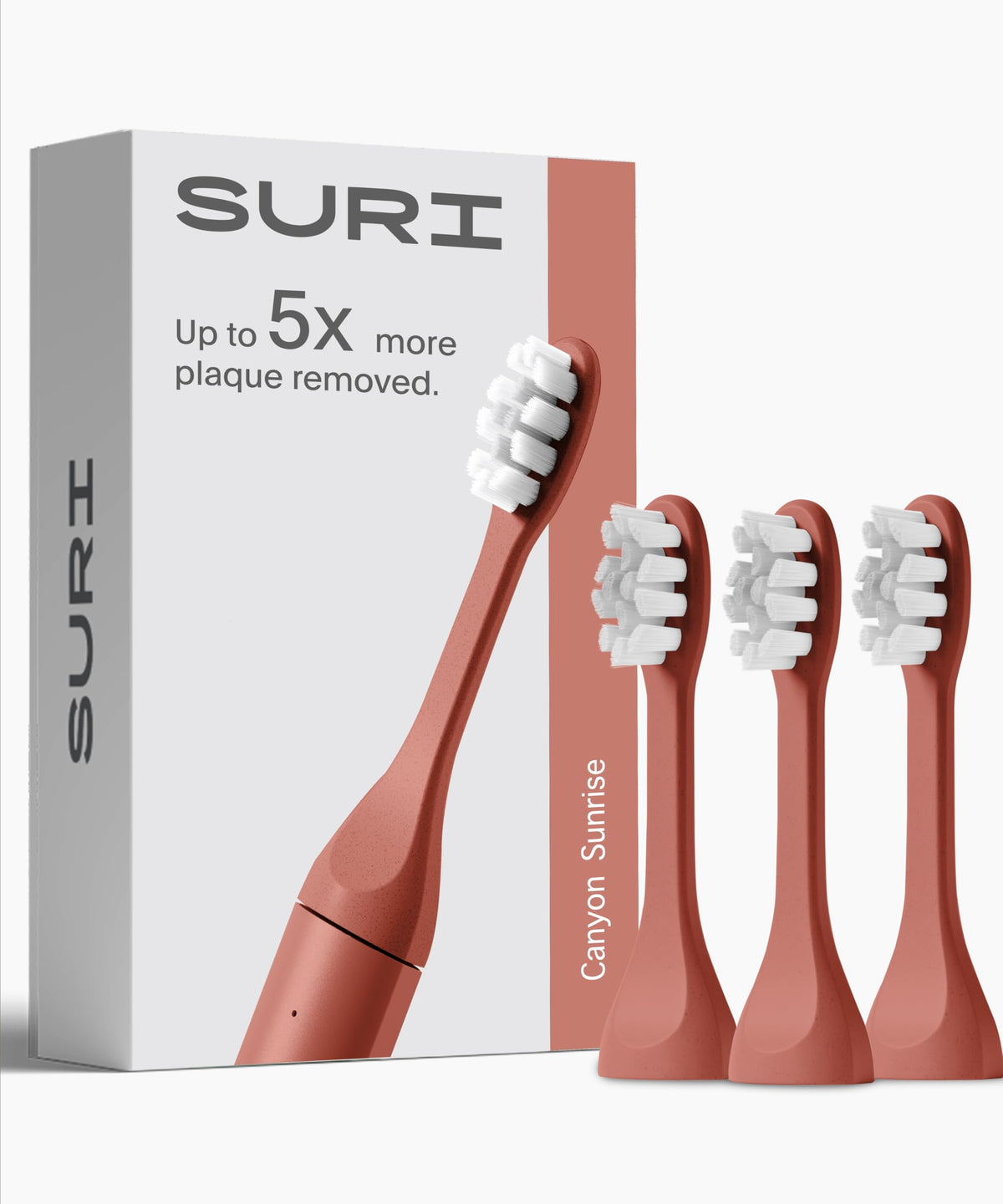 SURI Recyclable Electric Toothbrush Heads | Core & Pro Compatible | Long Lasting Replacement Heads | Pack of 3 | Winter Fern