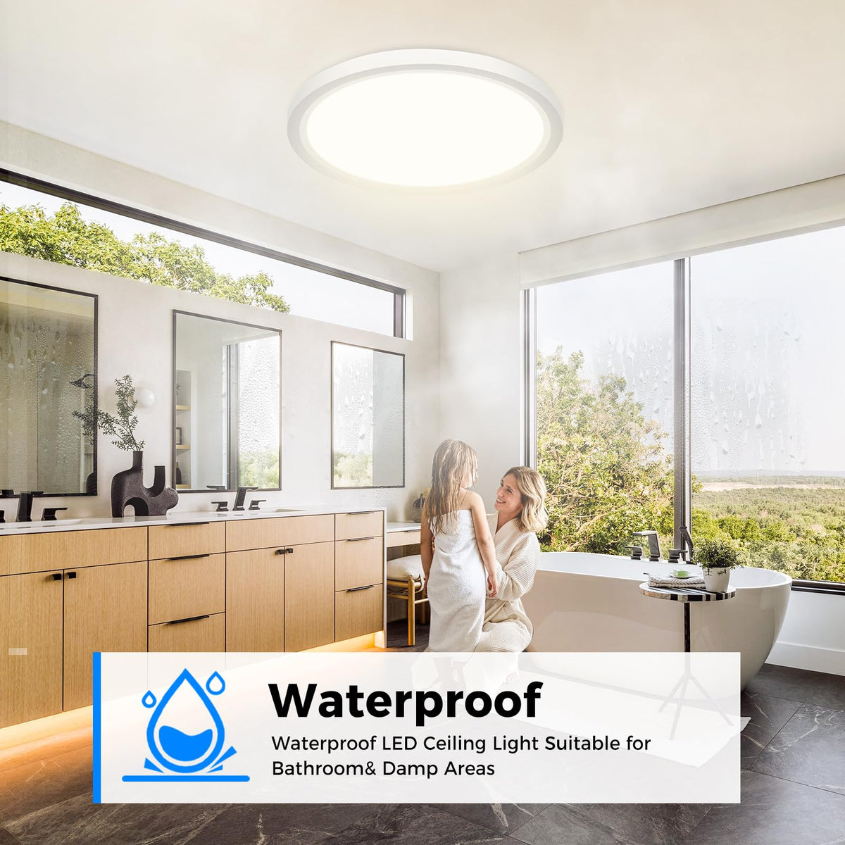 Peasur Bathroom Light, 3000K/3500K/4000K/5000K/6500K 5 Color Temperature