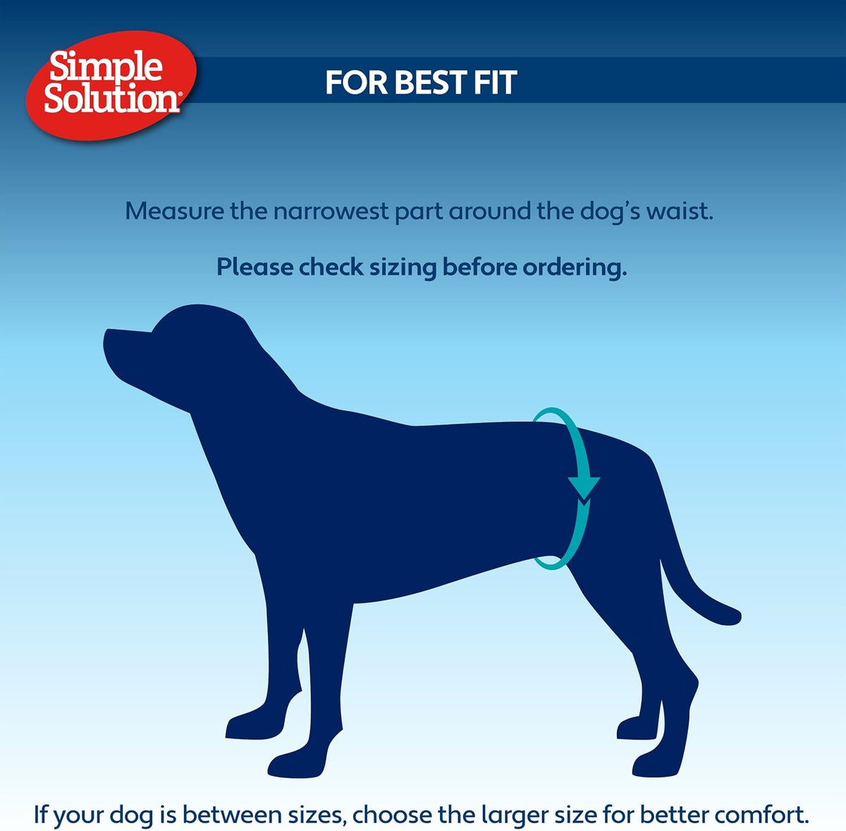 Simple Solution Disposable Dog Diapers for Female Dogs, Super Absorbent Leak-Proof Fit with Wetness Indicator for Excitable Urination, Incontinence or Females in Heat - 12 Pack