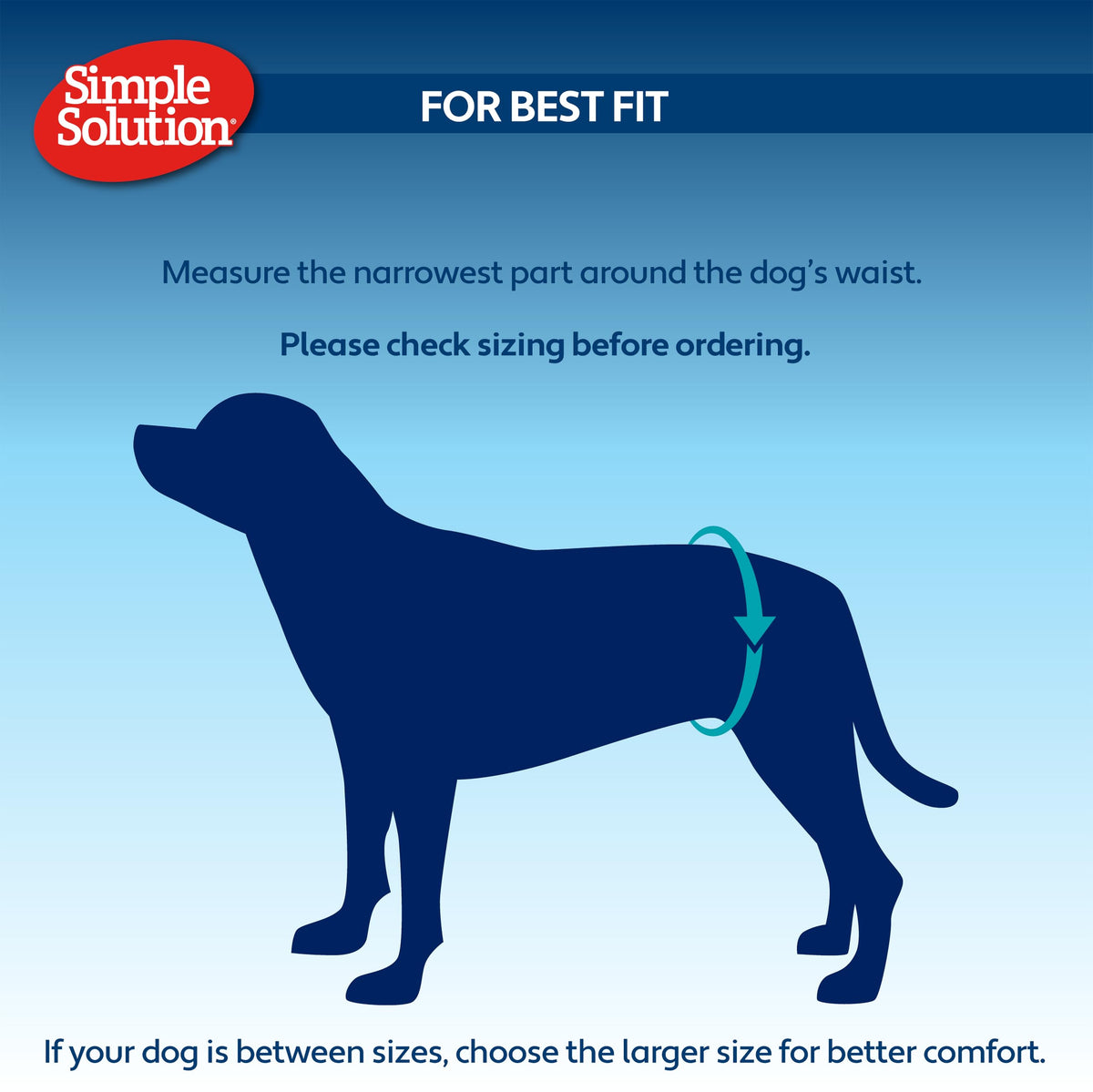 Simple Solution Disposable Dog Diapers for Female Dogs, Super Absorbent Leak-Proof Fit with Wetness Indicator for Excitable Urination, Incontinence or Females in Heat - 12 Pack