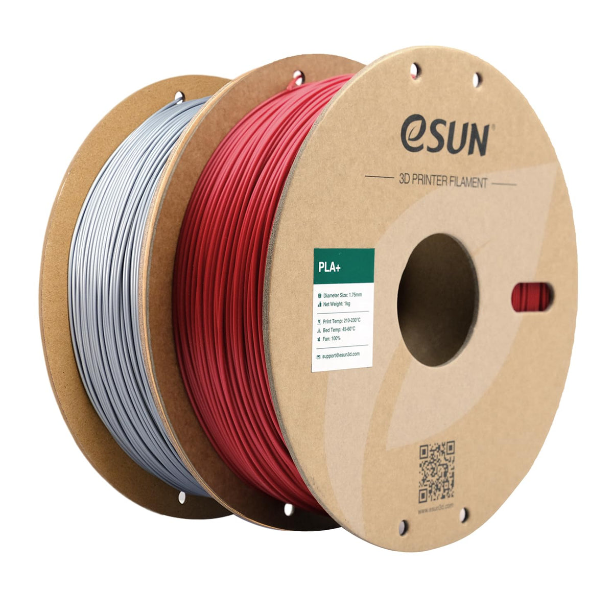eSUN PLA+ 3D Printing Filament 1KG(2.2lbs), Enhanced Toughness, Cold White