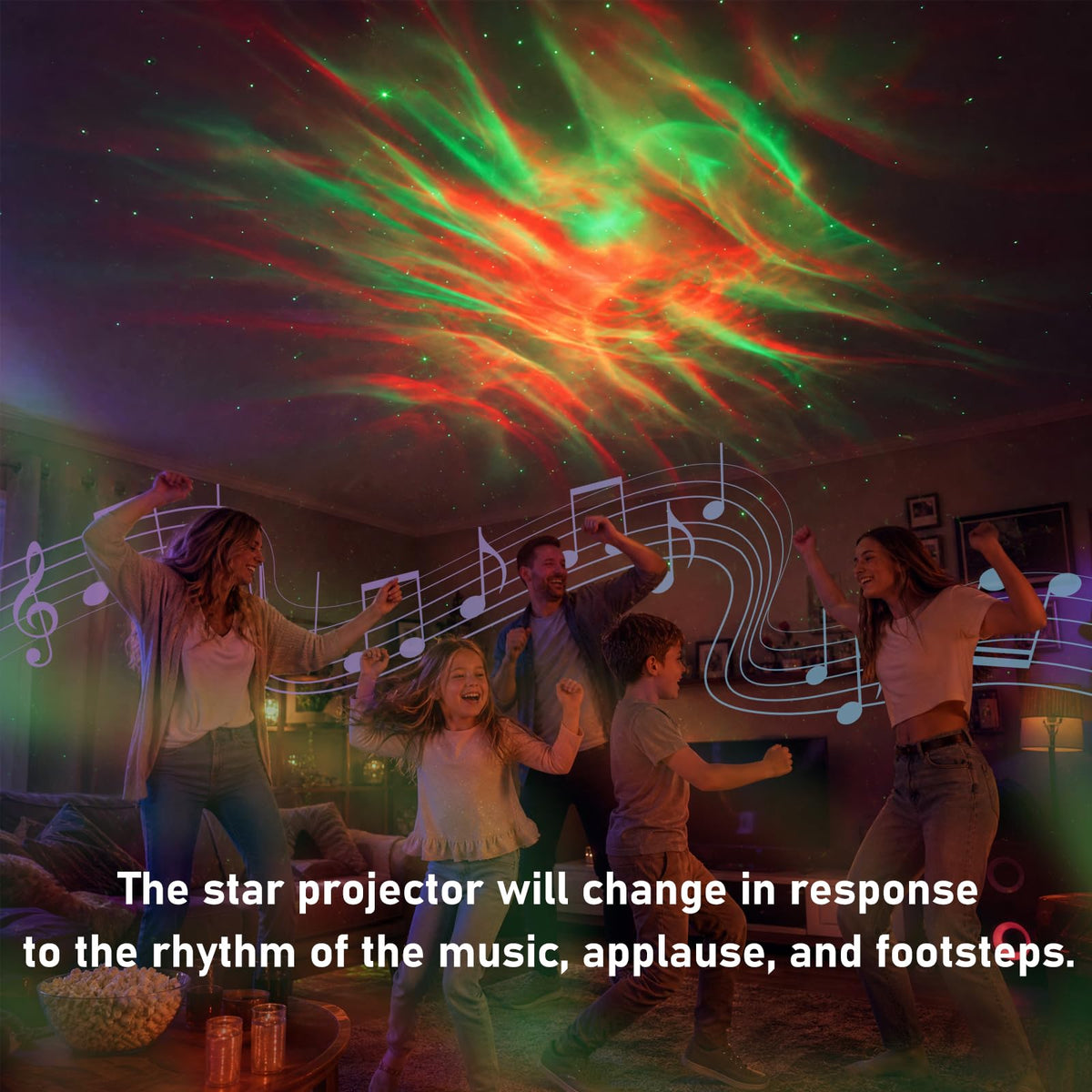 CAIYUE Star Projector Galaxy Projector, Exquisite Nebula Night Light Projector, Ocean Wave Galaxy Light with Remote Control,with Adjustable Speed and Brightness, Adults, Bedroom,Party
