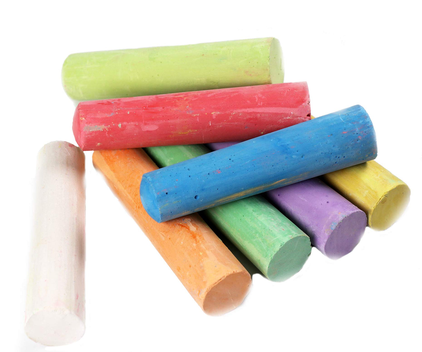 24 Coloured Chunky Chalks, Giant, Pavement, Washable, Fun for Children 8 Vibrant Colours, Outdoor, Garden, Drawing - Artists - Toddler,Kids