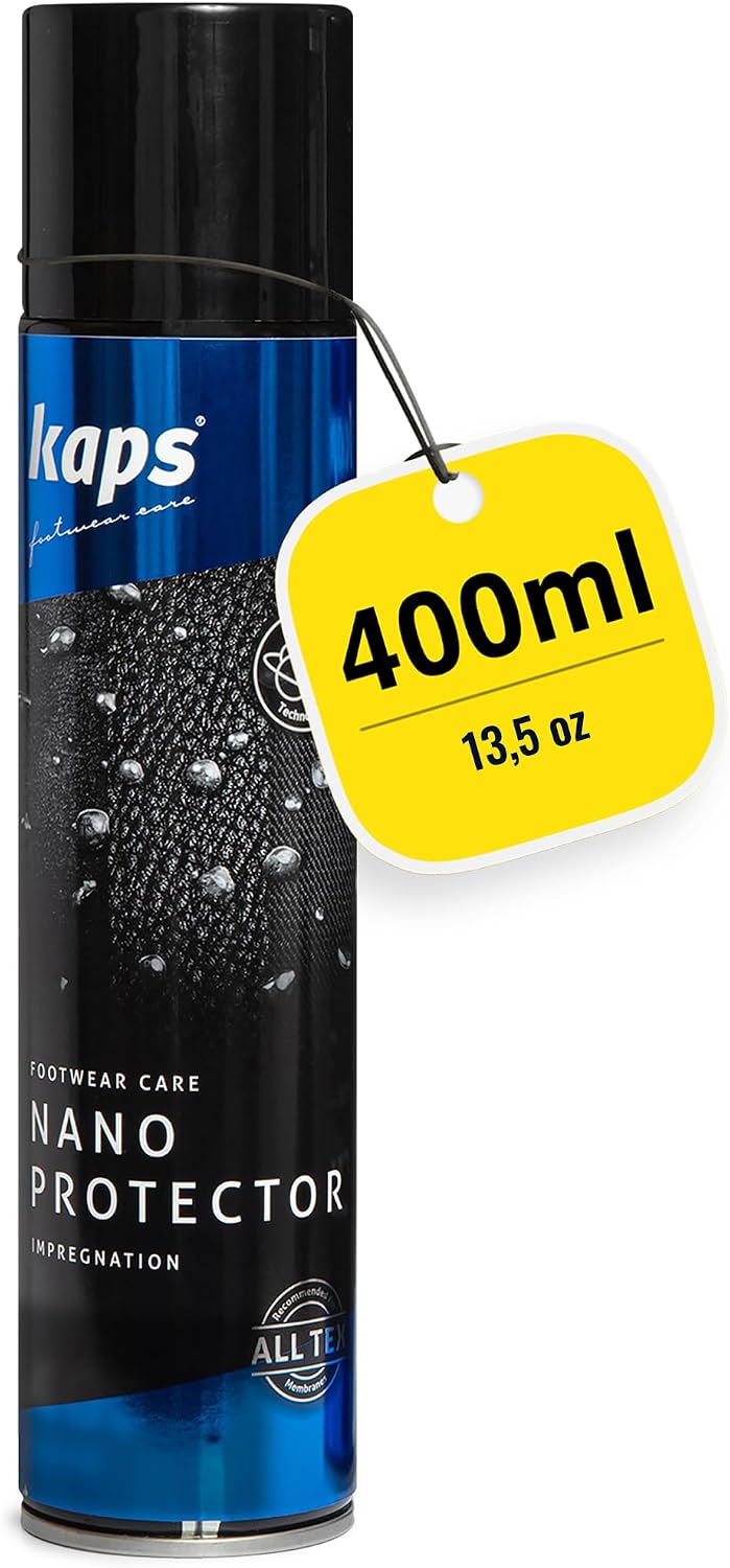 KAPS Nano Protector Waterproofing Spray for Suede, Leather, Nubuck, Textiles and TEX Materials, Moisture and Dirt Repellent - New Fast Drying Formula