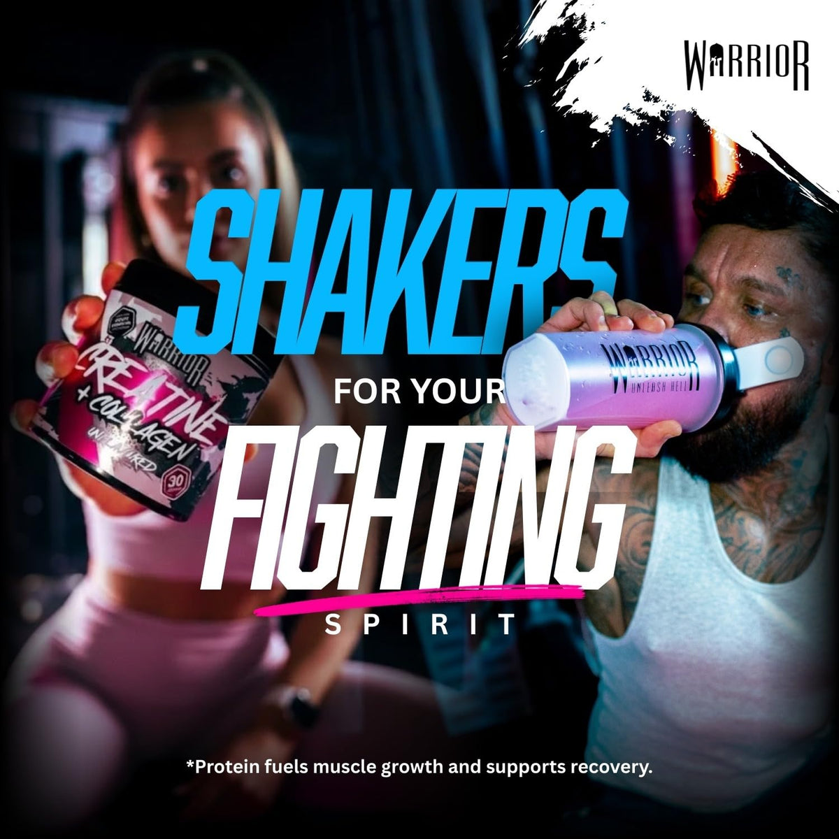 Warrior Protein Shaker Bottle 600ml with Wire Mixball Protein Shake Mixer