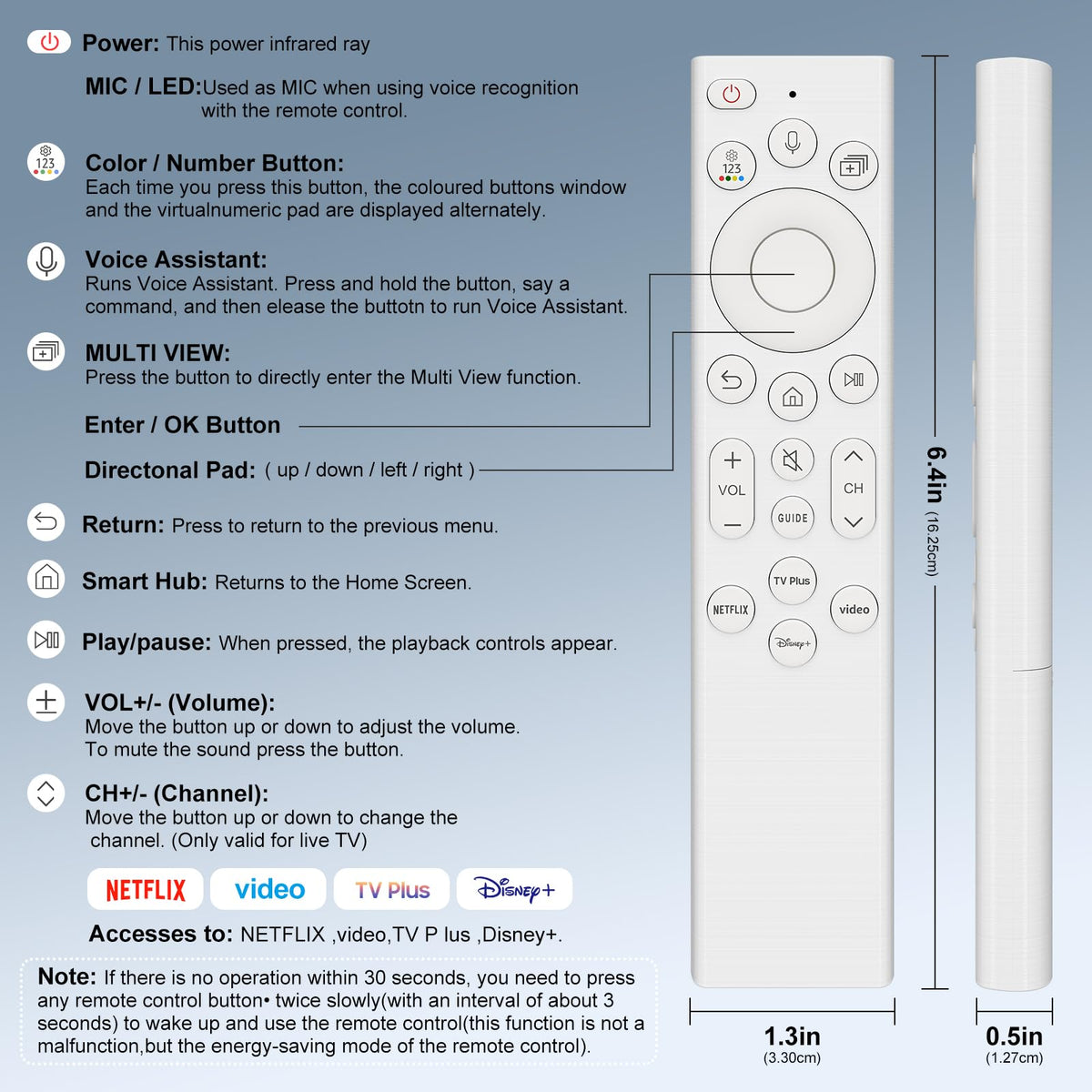 Universal for Samsung TV Remote Replacement